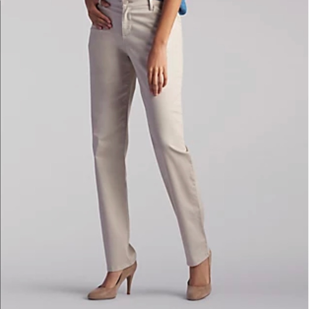 Lee Relaxed Fit Khaki Straight Leg Trousers